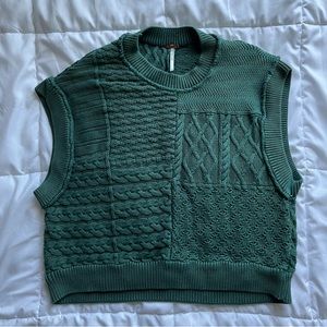 Free People ~ Take the Plunge ~ Cable Knit Sweater Vest